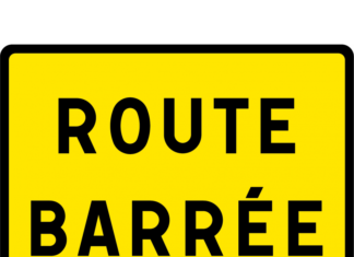 Panneau Route Barrée