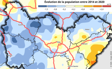 2 801 695 habitants en Bourgogne Franche-Comté au 1er janvier 2020