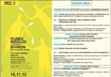 Besançon. « Rencontres Plumes Rebelles » : Un week-end autour des droits de l’homme