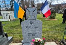Haut-Doubs. Le secteur de Valdahon-Vercel-Pierrefontaine n’oublie pas les soldats ukrainiens Hommage pierre tombale combattant armée