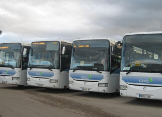 Les prestataires de transports par autocars de GBM (ici le parc de GTV SN) transforment leurs véhicules pour un meilleur environnement