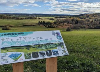 pancarte montrant les sentiers