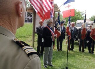 Les militaires sont présent pour l'Anniversaire du 8 mai 1945 à Pugey