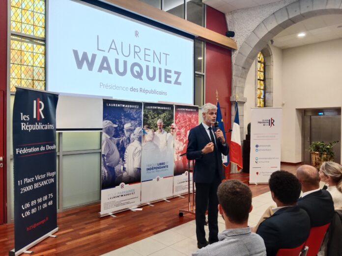 Laurent Wauquiez en campagne à Besançon
