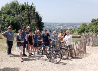 Besançon. Aménager l’espace au Fort de Bregille Anne Vignot la Maire de Besançon, Dominique Voynet Députée du Doubs, Kevin Bertagnoli Adjoint en charge du budget participatif