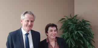 Maya Atig, Directrice générale de la Fédération Bancaire de France et François de Laportelière, Directeur général de la Banque Populaire BFC