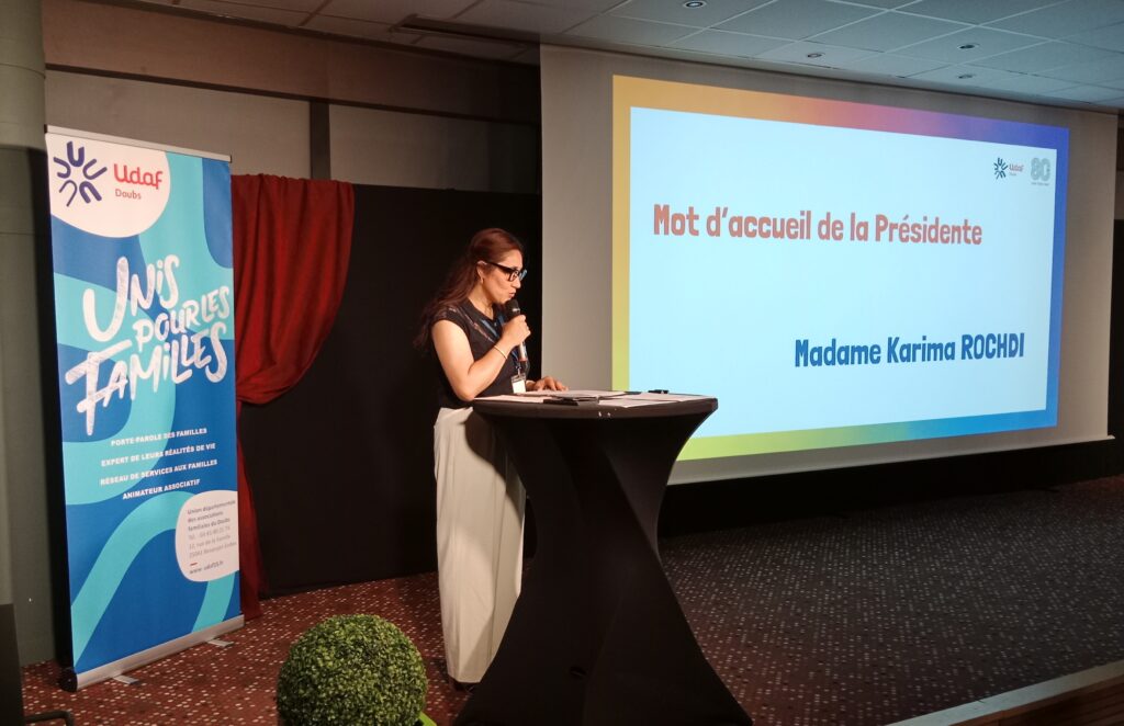 Karima Rochdi, présidente départementale de l'Union Départementale des Associations familiales