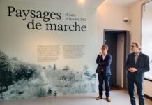 Pierre Wat, commissaire scientifique de l'exposition "Paysages de marche" et Benjamin Foudral Directeur conservateur du Pôle Courbet