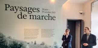 Pierre Wat, commissaire scientifique de l'exposition "Paysages de marche" et Benjamin Foudral Directeur conservateur du Pôle Courbet