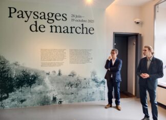 Pierre Wat, commissaire scientifique de l'exposition "Paysages de marche" et Benjamin Foudral Directeur conservateur du Pôle Courbet