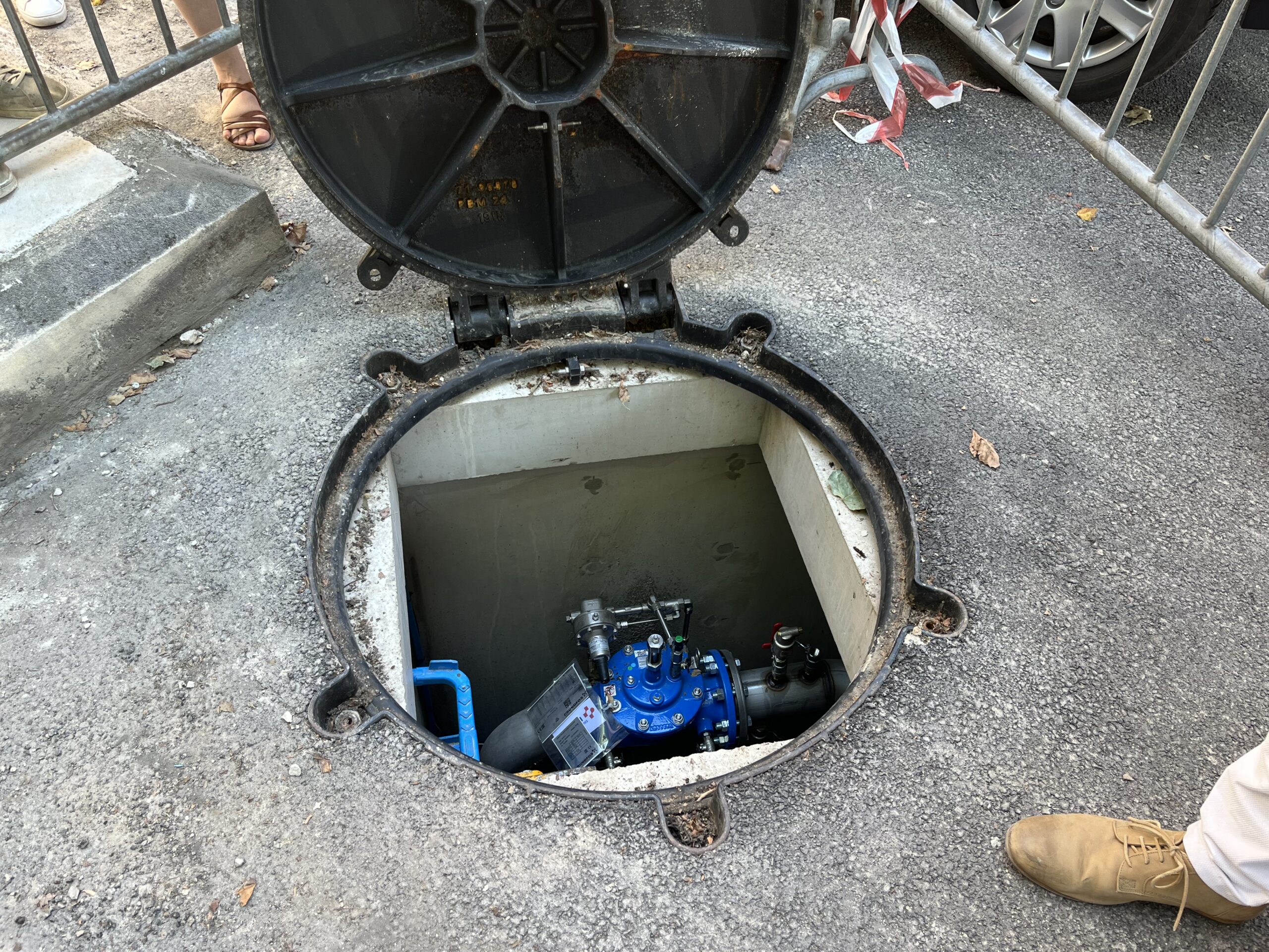 Puit de pompage situé entre le Musée du Temps et le bâtiment ICI Besançon