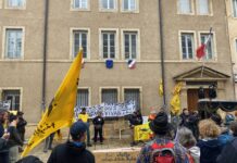 Manifestant s'opposant à la loi Duplomb à Pontarlier