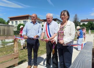 Ludovic Fagaut, Anne Vignot et le maire Roche-lez-Beaupré