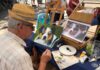 un artiste lors la Place aux Artistes à Pontarlier