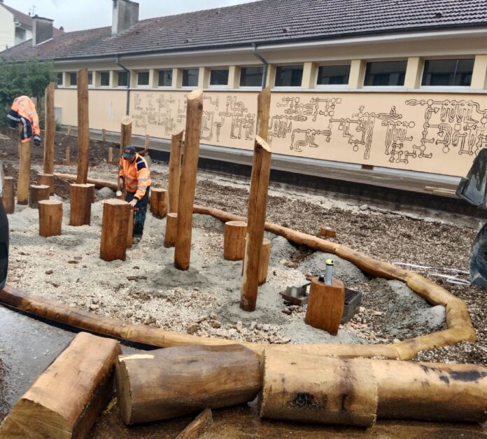 Besançon. Rénovation école Viotte chantier de l’école élémentaire Viotte