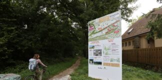 Totem installé sur le futur quartier Grette Brûlard Polygones