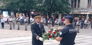 Rémi Bastille Préfet du Doubs, rendant hommage aux femmes et hommes ayant libéré Besançon le 8 septembre 1944
