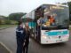 contrôle de police dans un bus
