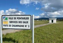 Grand Pontarlier. Eau potable : lancement de l’enquête publique pour le nouveau champ captant à Houtaud Panneau indiquant les puits de Champagne