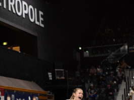 Pauline Robert lors d'un match de l'ESBF