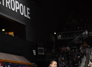 Pauline Robert lors d'un match de l'ESBF