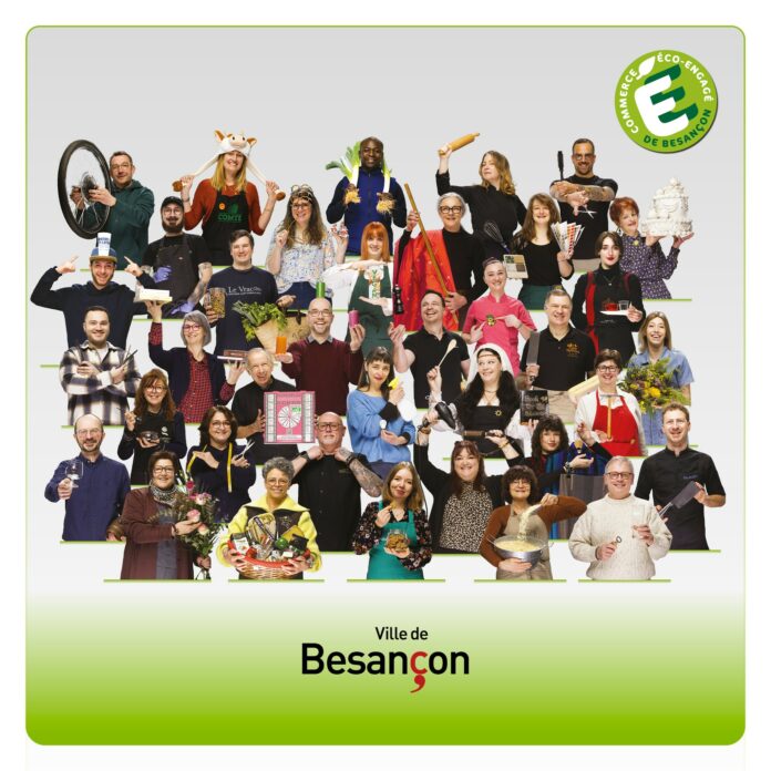 Commerce éco-engagé à Besançon une partie des 130 commerçants du réseau