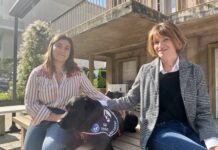 Justine Béliard et Carine Menigoz en compagnie de Sony
