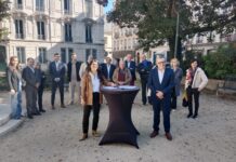 Agnès Martin (Renaissance) et Éric Delabrousse (Horizons), tête de liste de "Besançon mérite mieux"