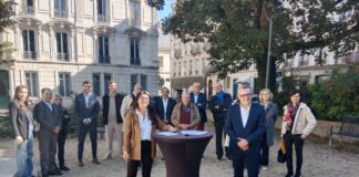 Agnès Martin (Renaissance) et Éric Delabrousse (Horizons), tête de liste de "Besançon mérite mieux"