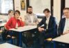 Nathalie Albert-Moretti Rectrice de l'Académie de Besançon, Cyprien Prost Délégué régional de l'OPCO Atlas, Samuel Rouzet Inspecteur d'académie du Doubs et Laurent Cagne Proviseur du lycée Jules Haag