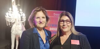 Patricia Vialle, Présidente nationale du réseau "Femmes du Medef" et Valérie Thibaut, Présidente de "Femmes du Medef Territoires francs-comtois"