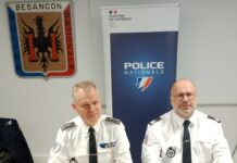 Laurent Perraut, Directeur Interdépartemental de la Police nationale et Patrick Le Barre Commandant divisionnaire de la Police aux frontières