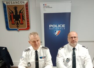 Laurent Perraut, Directeur Interdépartemental de la Police nationale et Patrick Le Barre Commandant divisionnaire de la Police aux frontières