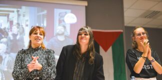 Besançon. Pour La France insoumise, « le sujet de la Palestine influencera les prochaines élections » Séverine Véziès, cheffe de file LFI à Besançon était accompagnée d'Alma Dufour, députée de la 4e circonscription de Seine-Maritime et d'Emma Fourreau, députée européenne.