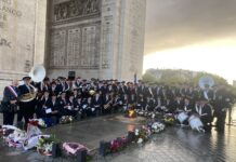 Pontarlier. 72 musiciens ont ravivé la flamme du Soldat inconnu Les Gars de Joux et l'Harmonie municipale