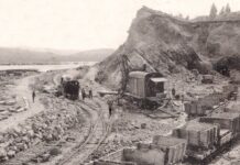 Haut-Doubs. Labergement-Sainte-Marie : une conférence sur la réalisation du remblai sur le marais des Granges-Sainte-Marie photographie retraçant les travaux du remblai