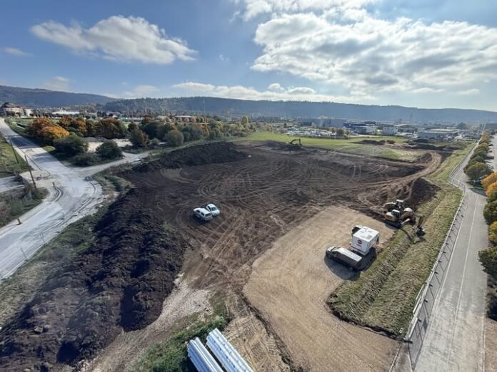 travaux centre aquatique Pontarlier centre aquatique en construction
