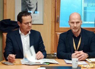 Jérôme Durain Président de la région BFC et Arnaud Marthey Président de l'Agence économique régionale