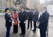 La colonelle Élodie Montet a accueilli, en autres personnalités, le préfet Rémi Bastille, la Maire de Besançon Anne Vignot, le commandant des Sapeurs-Pompiers du Doubs, le procureur de la République, le directeur interdépartemental de la Police nationale Laurent Perraut et Michel Viennet conseiller départemental du Doubs