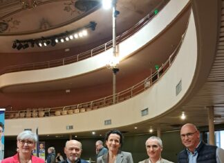 Les chefs d'établissements du réseau des collèges de l'enseignement catholique de Besançon et de Pirey et organisateurs de cette journée d'information