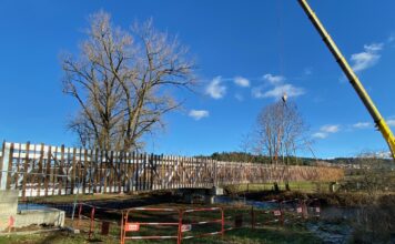 Travaux de la passerelle