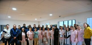 personnel médical, joueurs et staff du FC Sochaux Montbéliard