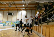 Joie des joueurs du Sporting Futsal Besançon