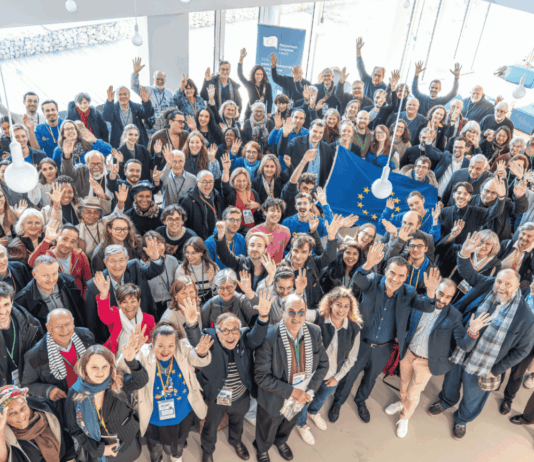 Jean-Marie Girerd rendait compte des travaux du Mouvement Européen France lors des Universités d'Automne à Belfort
