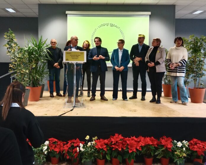 Voeux Ludovic Fagaut 10.01.26 Ludovic Fagaut soutenu par Christine Bouquin Présidente du département du Doubs et Jacques Grosperrin Sénateur du Doubs