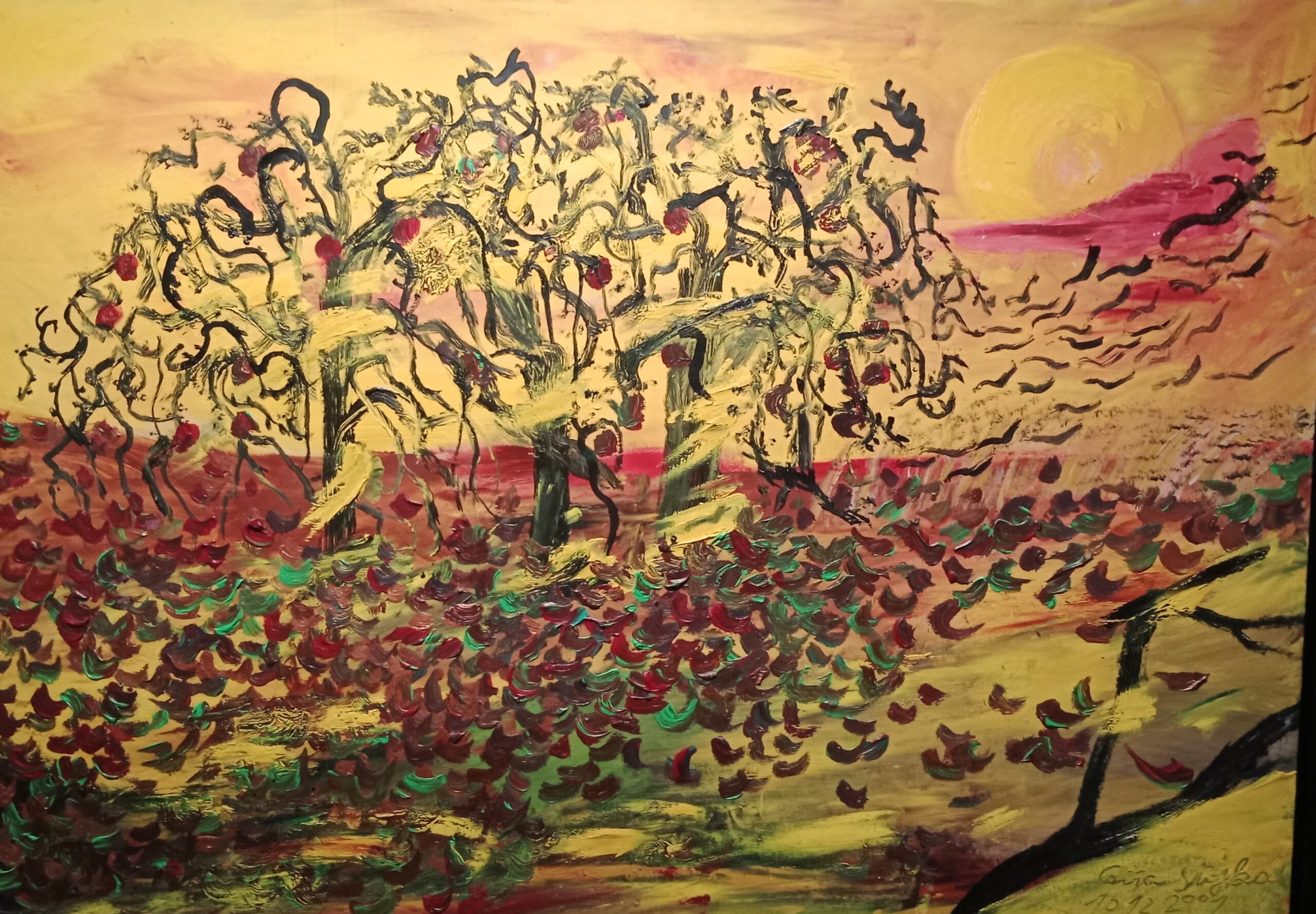 Peinture de Ceija Stojka exorcisant l’horreur des camps de concentration