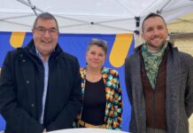 Municipales 2026. Bénédicte Hérard présente son programme et deux piliers de sa liste Didier Chauvin, Bénédicte Hérard et Xavier Garcia