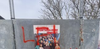 Les affiches de La Gauche Pontissalienne vandalisées