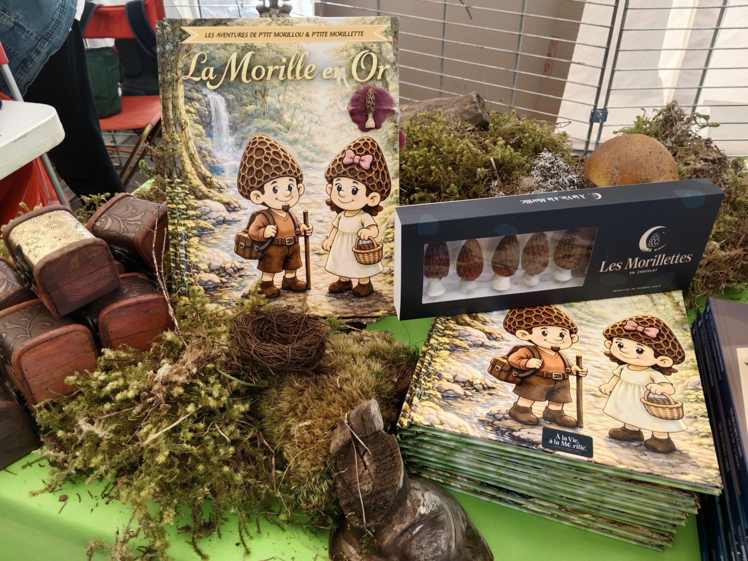 Stand de dégustation lors de la fête de la morille