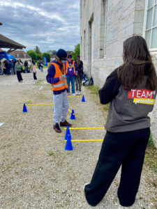 Collégiens participant au challenge sécurité routière à Arc-et-Senans